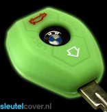 Autosleutel Hoesje geschikt voor BMW - SleutelCover - Silicone Autosleutel Cover - Sleutelhoesje Glow in the dark / Lichtgevend