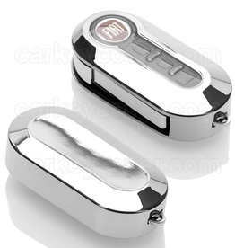 Fiat SleutelCover - Chrome / Hoogglans Zilver