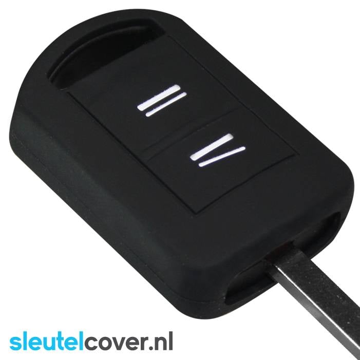 Autosleutel Hoesje geschikt voor Opel - SleutelCover - Silicone Autosleutel Cover - Sleutelhoesje Zwart