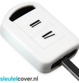 Autosleutel Hoesje geschikt voor Opel - SleutelCover - Silicone Autosleutel Cover - Sleutelhoesje Wit