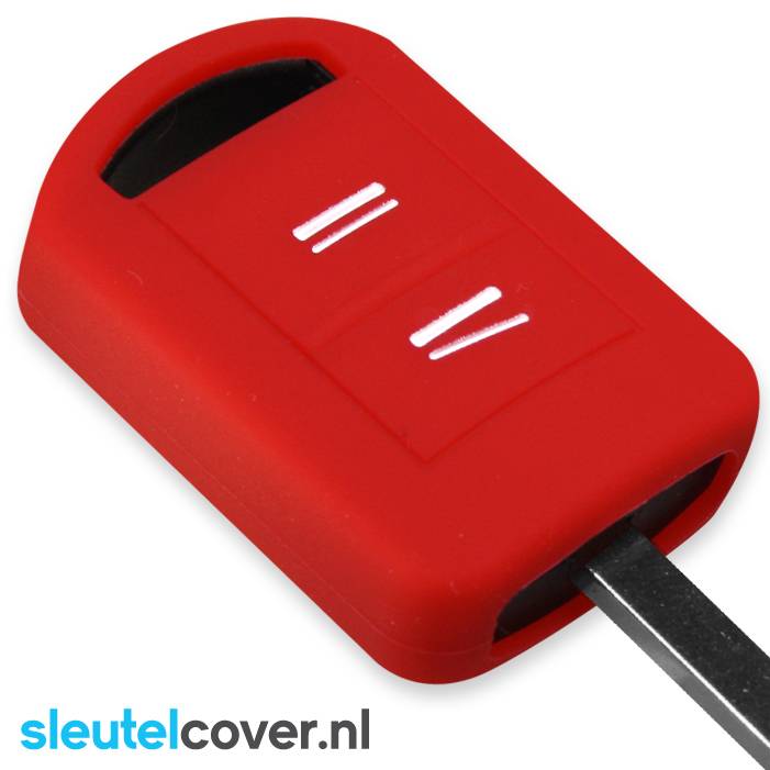 Autosleutel Hoesje geschikt voor Opel - SleutelCover - Silicone Autosleutel Cover - Sleutelhoesje Rood