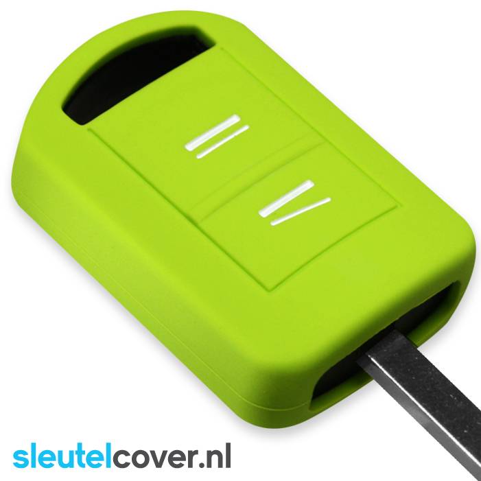 Autosleutel Hoesje geschikt voor Opel - SleutelCover - Silicone Autosleutel Cover - Sleutelhoesje Lime groen