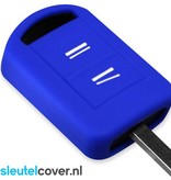 Autosleutel Hoesje geschikt voor Opel - SleutelCover - Silicone Autosleutel Cover - Sleutelhoesje Blauw