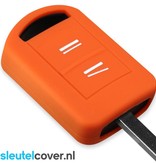 Autosleutel Hoesje geschikt voor Opel - SleutelCover - Silicone Autosleutel Cover - Sleutelhoesje Oranje