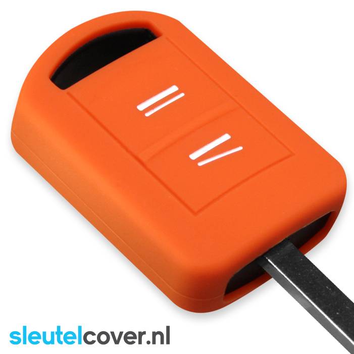 Autosleutel Hoesje geschikt voor Opel - SleutelCover - Silicone Autosleutel Cover - Sleutelhoesje Oranje