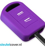 Autosleutel Hoesje geschikt voor Opel - SleutelCover - Silicone Autosleutel Cover - Sleutelhoesje Paars