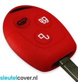 Autosleutel Hoesje geschikt voor Ford - SleutelCover - Silicone Autosleutel Cover - Sleutelhoesje Rood