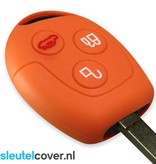 Autosleutel Hoesje geschikt voor Ford - SleutelCover - Silicone Autosleutel Cover - Sleutelhoesje Oranje