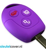 Autosleutel Hoesje geschikt voor Ford - SleutelCover - Silicone Autosleutel Cover - Sleutelhoesje Paars