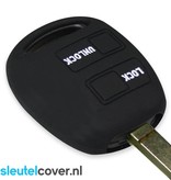 Autosleutel Hoesje geschikt voor Toyota - SleutelCover - Silicone Autosleutel Cover - Sleutelhoesje Zwart