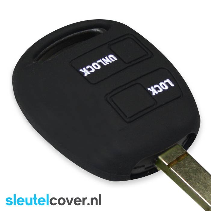 Autosleutel Hoesje geschikt voor Toyota - SleutelCover - Silicone Autosleutel Cover - Sleutelhoesje Zwart