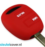 Autosleutel Hoesje geschikt voor Toyota - SleutelCover - Silicone Autosleutel Cover - Sleutelhoesje Rood