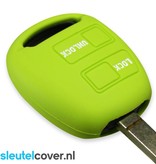 Autosleutel Hoesje geschikt voor Toyota - SleutelCover - Silicone Autosleutel Cover - Sleutelhoesje Lime groen