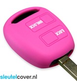 Autosleutel Hoesje geschikt voor Toyota - SleutelCover - Silicone Autosleutel Cover - Sleutelhoesje Roze