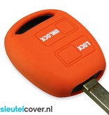 Autosleutel Hoesje geschikt voor Toyota - SleutelCover - Silicone Autosleutel Cover - Sleutelhoesje Oranje