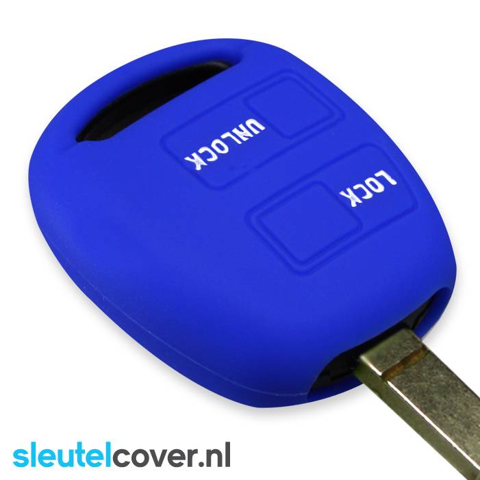 Autosleutel Hoesje geschikt voor Toyota - SleutelCover - Silicone Autosleutel Cover - Sleutelhoesje Blauw