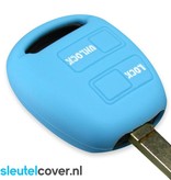 Autosleutel Hoesje geschikt voor Lexus - SleutelCover - Silicone Autosleutel Cover - Sleutelhoesje Lichtblauw