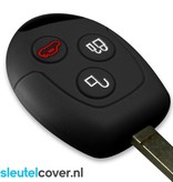 Autosleutel Hoesje geschikt voor Ford - SleutelCover - Silicone Autosleutel Cover - Sleutelhoesje Zwart