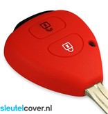 Autosleutel Hoesje geschikt voor Toyota - SleutelCover - Silicone Autosleutel Cover - Sleutelhoesje Rood