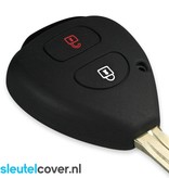 Autosleutel Hoesje geschikt voor Toyota - SleutelCover - Silicone Autosleutel Cover - Sleutelhoesje Zwart