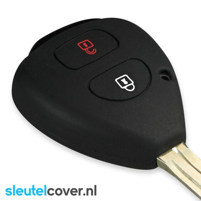 Autosleutel Hoesje geschikt voor Toyota - SleutelCover - Silicone Autosleutel Cover - Sleutelhoesje Zwart