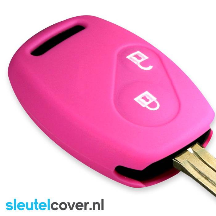 Autosleutel Hoesje geschikt voor Honda - SleutelCover - Silicone Autosleutel Cover - Sleutelhoesje Roze