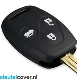 Autosleutel Hoesje geschikt voor Honda - SleutelCover - Silicone Autosleutel Cover - Sleutelhoesje Zwart