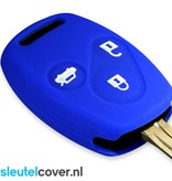 Autosleutel Hoesje geschikt voor Honda - SleutelCover - Silicone Autosleutel Cover - Sleutelhoesje Blauw