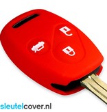 Autosleutel Hoesje geschikt voor Honda - SleutelCover - Silicone Autosleutel Cover - Sleutelhoesje Rood