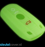 Autosleutel Hoesje geschikt voor BMW - SleutelCover - Silicone Autosleutel Cover - Sleutelhoesje Glow in the dark / Lichtgevend