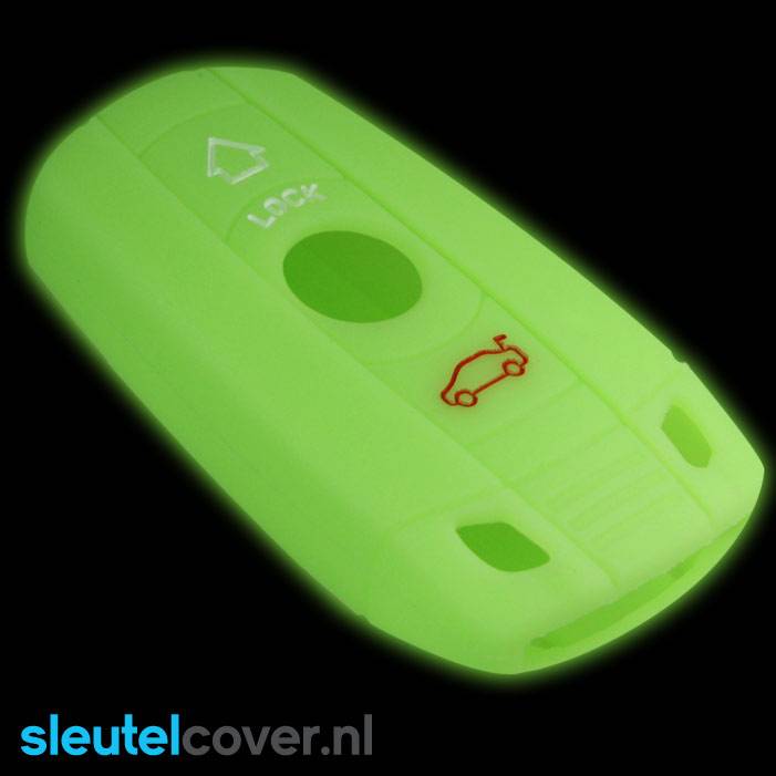 Autosleutel Hoesje geschikt voor BMW - SleutelCover - Silicone Autosleutel Cover - Sleutelhoesje Glow in the dark / Lichtgevend