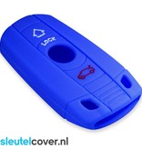 Autosleutel Hoesje geschikt voor BMW - SleutelCover - Silicone Autosleutel Cover - Sleutelhoesje Blauw