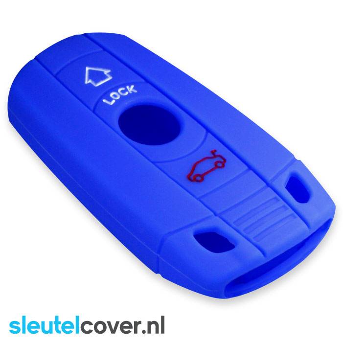 Autosleutel Hoesje geschikt voor BMW - SleutelCover - Silicone Autosleutel Cover - Sleutelhoesje Blauw