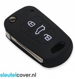 Autosleutel Hoesje geschikt voor Kia - SleutelCover - Silicone Autosleutel Cover - Sleutelhoesje Zwart