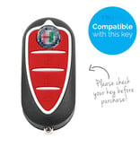 Autosleutel Hoesje geschikt voor Alfa Romeo - SleutelCover - Silicone Autosleutel Cover - Sleutelhoesje Wit