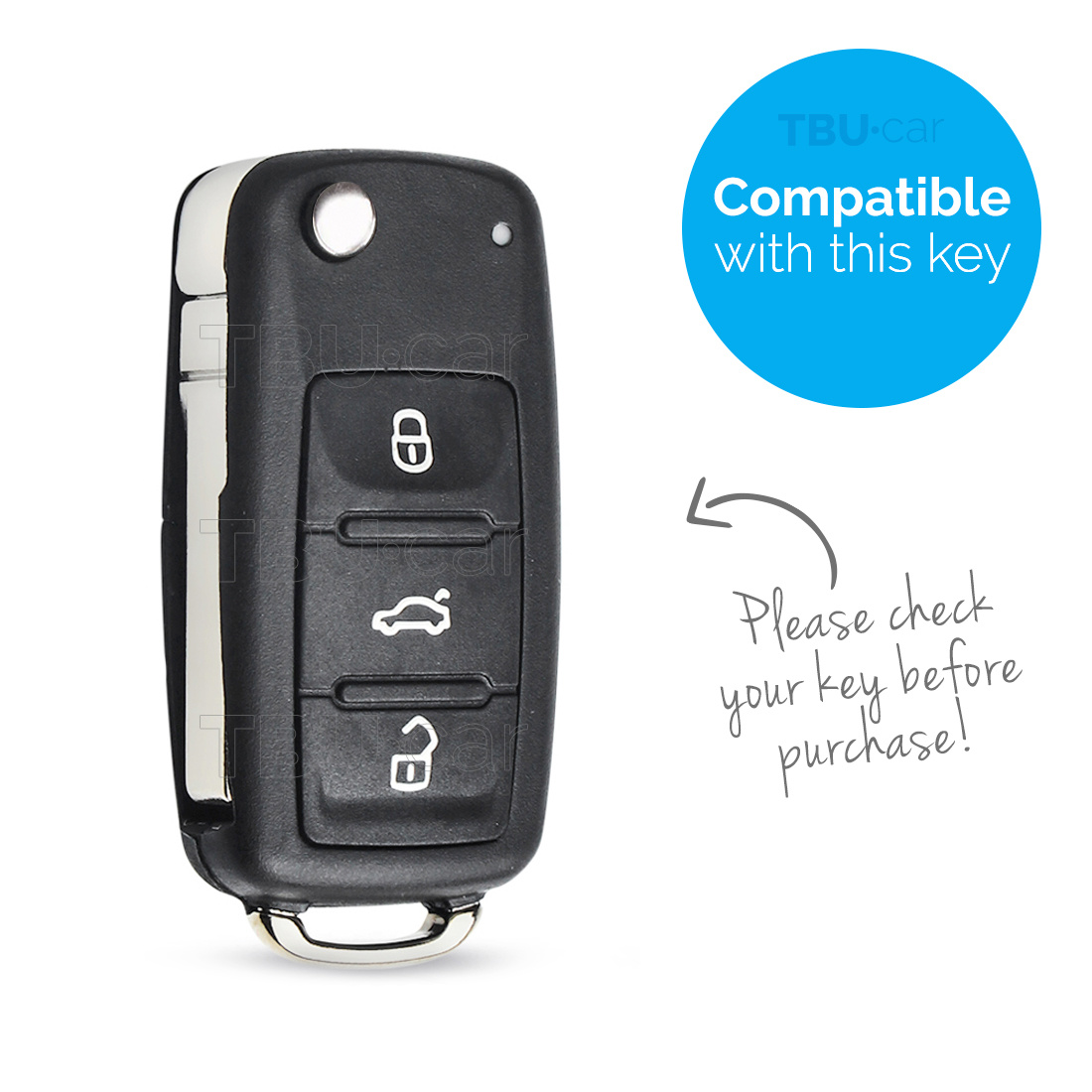 Autosleutel Hoesje geschikt voor Volkswagen / VW - SleutelCover - TPU Autosleutel Cover - Sleutelhoesje Hoogglans Goud