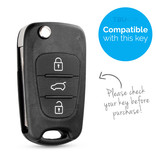 Autosleutel Hoesje geschikt voor Hyundai - SleutelCover - Silicone Autosleutel Cover - Sleutelhoesje Wit