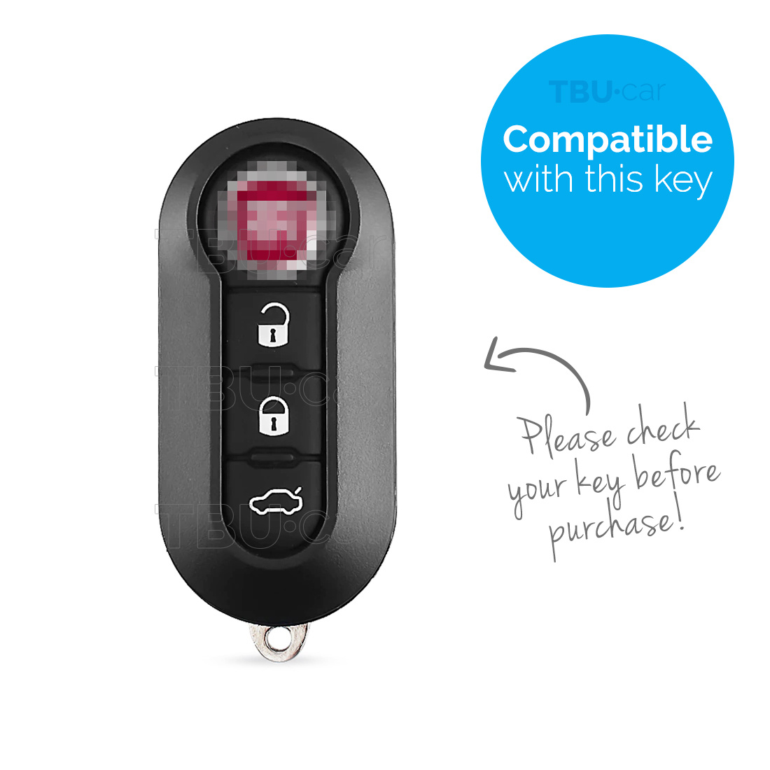 Autosleutel Hoesje geschikt voor Fiat - SleutelCover - TPU Autosleutel Cover - Sleutelhoesje Rose Goud Hoogglans