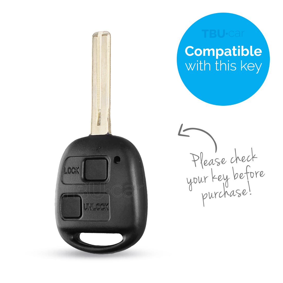 Autosleutel Hoesje geschikt voor Lexus - SleutelCover - Silicone Autosleutel Cover - Sleutelhoesje Lichtblauw