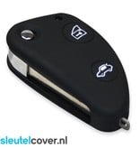 Autosleutel Hoesje geschikt voor Alfa Romeo - SleutelCover - Silicone Autosleutel Cover - Sleutelhoesje Zwart