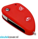 Autosleutel Hoesje geschikt voor Alfa Romeo - SleutelCover - Silicone Autosleutel Cover - Sleutelhoesje Rood