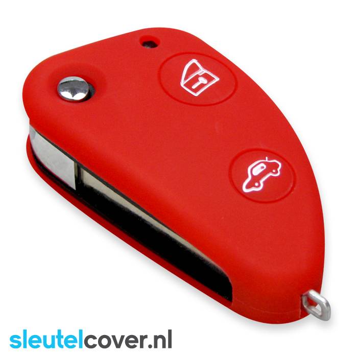 Autosleutel Hoesje geschikt voor Alfa Romeo - SleutelCover - Silicone Autosleutel Cover - Sleutelhoesje Rood