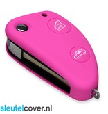 Autosleutel Hoesje geschikt voor Alfa Romeo - SleutelCover - Silicone Autosleutel Cover - Sleutelhoesje Roze