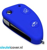 Autosleutel Hoesje geschikt voor Alfa Romeo - SleutelCover - Silicone Autosleutel Cover - Sleutelhoesje Blauw