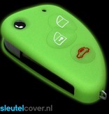 Autosleutel Hoesje geschikt voor Alfa Romeo - SleutelCover - Silicone Autosleutel Cover - Sleutelhoesje Glow in the dark / Lichtgevend