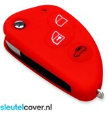 Autosleutel Hoesje geschikt voor Alfa Romeo - SleutelCover - Silicone Autosleutel Cover - Sleutelhoesje Rood