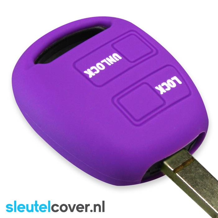 Autosleutel Hoesje geschikt voor Lexus - SleutelCover - Silicone Autosleutel Cover - Sleutelhoesje Paars