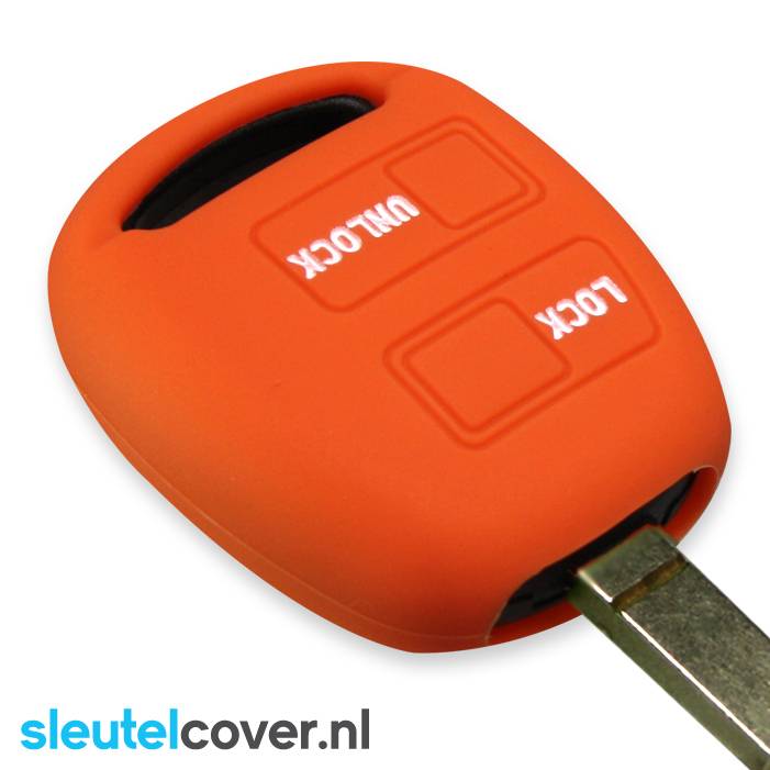 Autosleutel Hoesje geschikt voor Lexus - SleutelCover - Silicone Autosleutel Cover - Sleutelhoesje Oranje