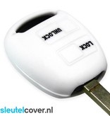 Autosleutel Hoesje geschikt voor Lexus - SleutelCover - Silicone Autosleutel Cover - Sleutelhoesje Wit