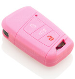 Autosleutel Hoesje geschikt voor Volkswagen / VW - SleutelCover - Silicone Autosleutel Cover - Sleutelhoesje Roze